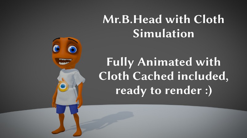 Mr. B. Head with animation and Full Body Cloth Cached preview image 1